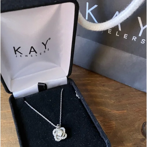 Center of Me collection from Kay Jewelers 1/2 ct tw 10k white gold 18 inch  chain